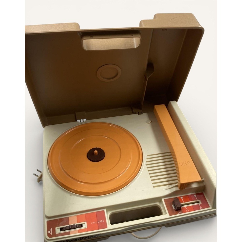 Vintage 1978 Fisher Price 825 Phonograph Record‎ Player w Box Powers On Tested